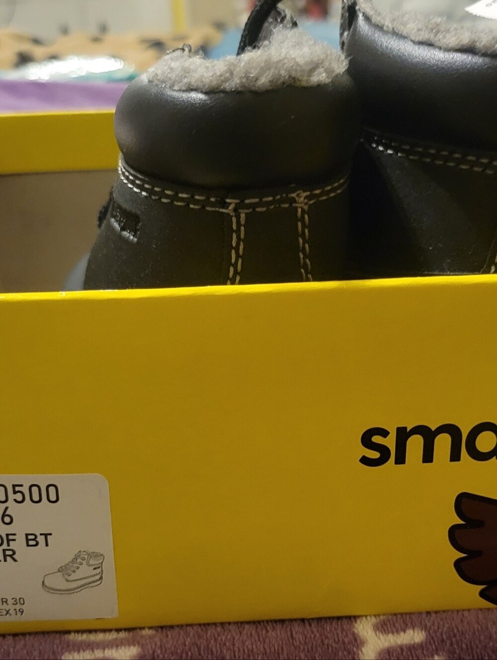 Smartfit Waterproof BT Kids Ankle Boots Black Lace-Up Faux Fur US 12 080500